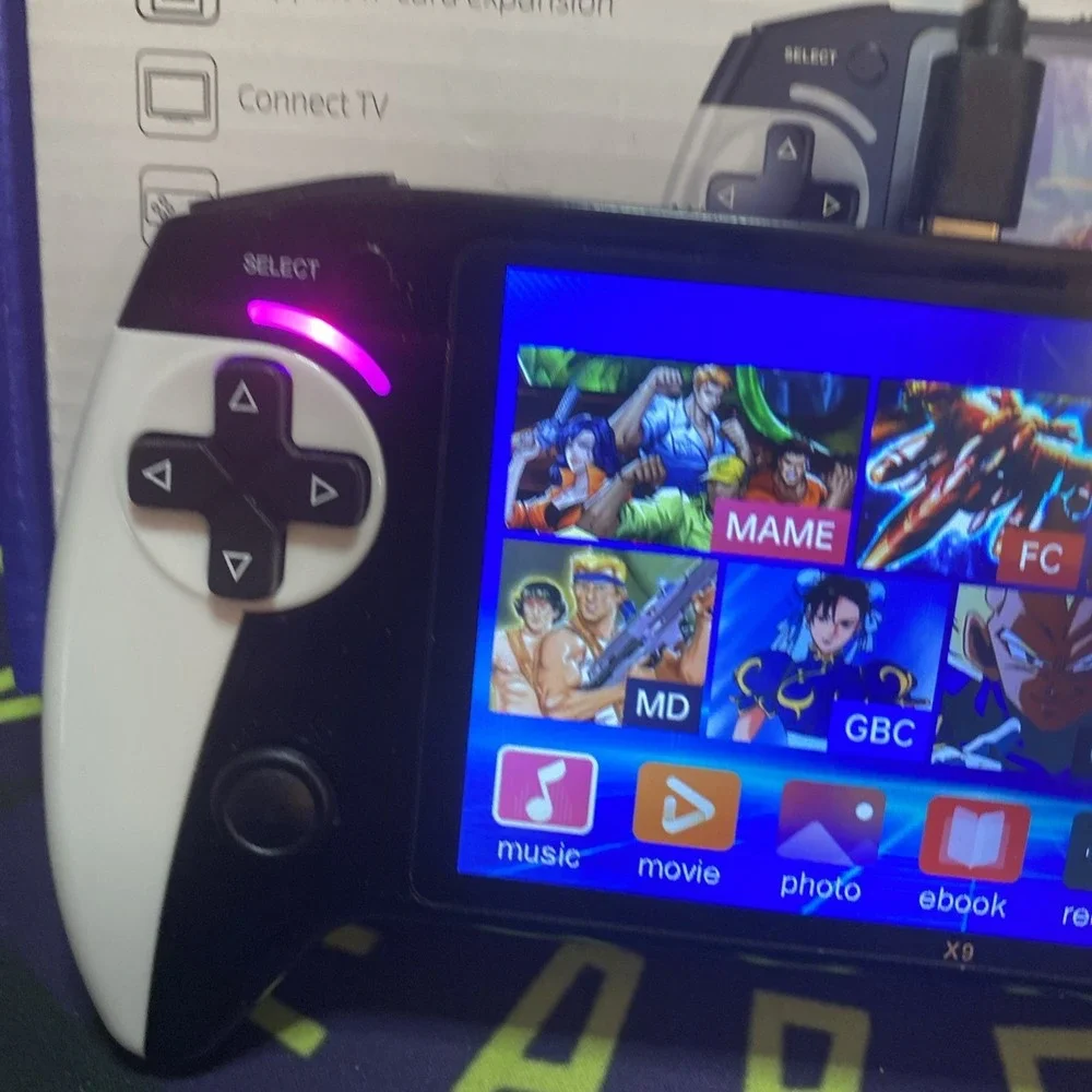 X-9 Black Hawk 5.5 In Large Screen Handheld Game system F1